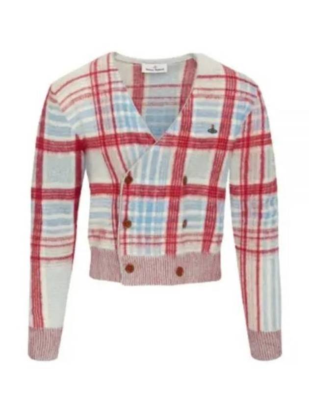 Madras Check Crop Cardigan - VIVIENNE WESTWOOD - BALAAN 2