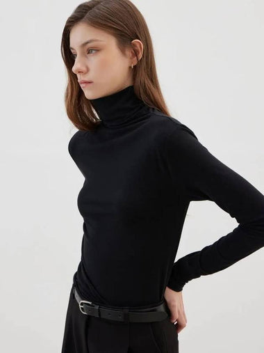 11 1 Sequential shipment soft turtleneck neck polar t shirt black - LESEIZIEME - BALAAN 1