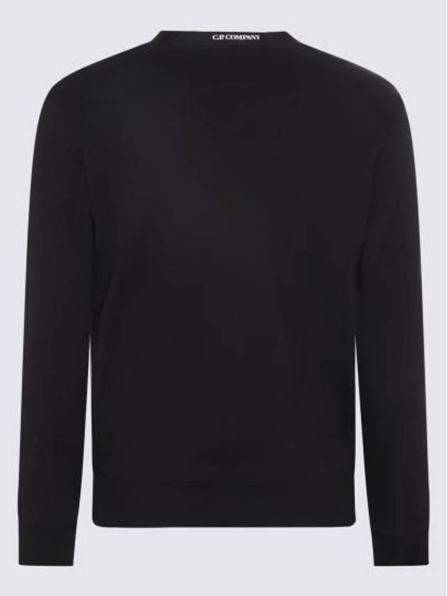 Diagonal Raised Fleece Sweatshirt Black - CP COMPANY - BALAAN 3