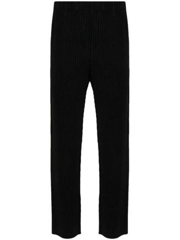 Basic Pleats Straight Pants Black - ISSEY MIYAKE - BALAAN 1