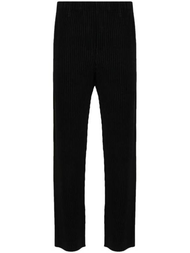 Basic Pleats Straight Pants Black - ISSEY MIYAKE - BALAAN 1