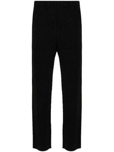 Basic Pleats Straight Pants Black - ISSEY MIYAKE - BALAAN 1