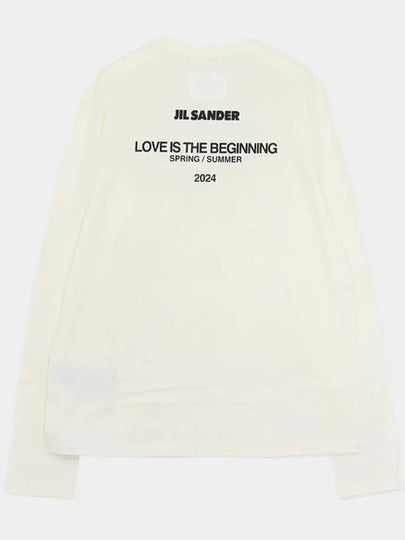 Logo Print Long Sleeve T Shirt White - JIL SANDER - BALAAN 2