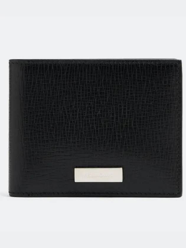 Metal Logo Half Wallet Black - SALVATORE FERRAGAMO - BALAAN 2