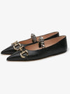 Horsebit Monogram GG Ballerina Black - GUCCI - BALAAN 3