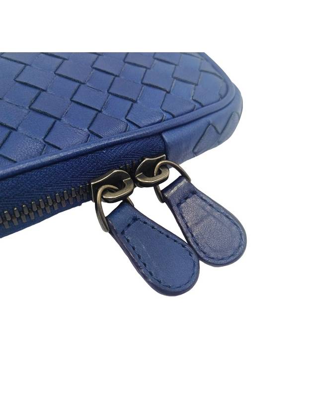 Women s 217589 Intrecciato Navy Zipper Case Necklace Wallet - BOTTEGA VENETA - BALAAN 7