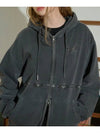 2 WAY Peak Star Pigment Hood Zip-Up Smoke Black - CPGN STUDIO - BALAAN 3