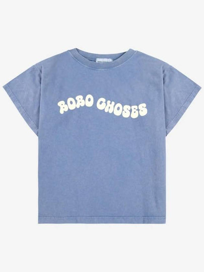 Children s Short Sleeve T Shirt Wavy Bobo Choses B125AC013 - BOBO CHOSES - BALAAN 2