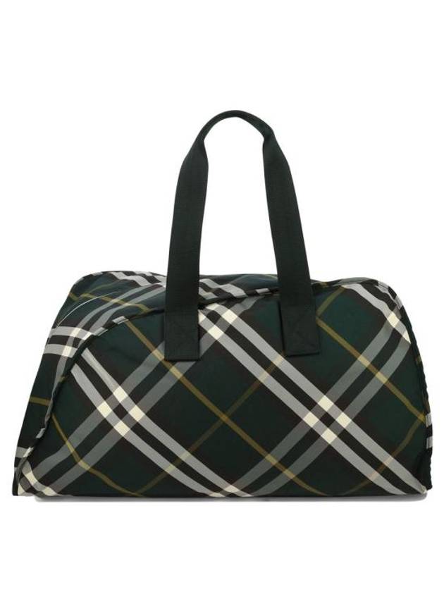 Shield Check Pattern Large Duffel Bag Green - BURBERRY - BALAAN 2