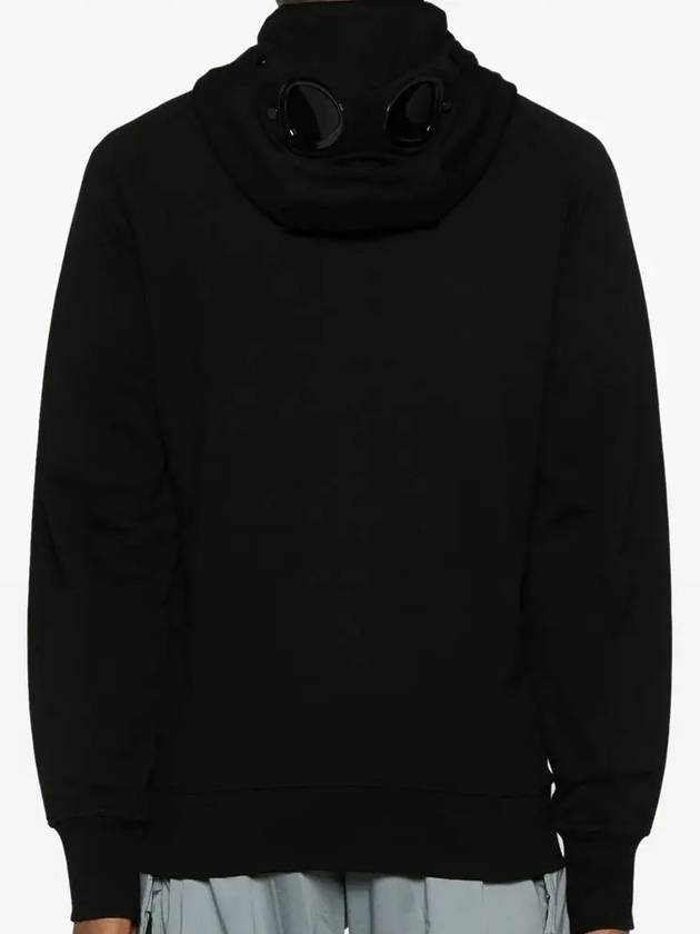 Diagonal Raised Fleece Goggle Hooded Jacket Black - CP COMPANY - BALAAN 5