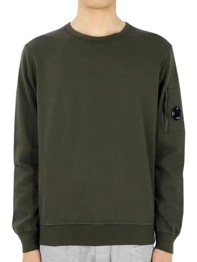 Light Fleece Sweatshirt Green - CP COMPANY - BALAAN 3