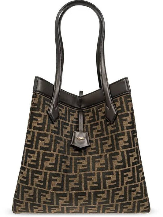 Transformable Tissu FF Jacquard Marron Tote Bag Brown - FENDI - BALAAN 2