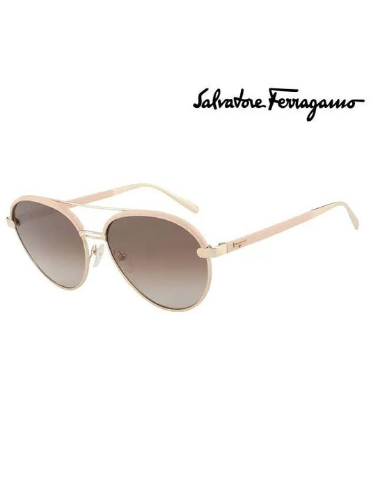 Eyewear Logo Aviator Metal Sunglasses Gold - SALVATORE FERRAGAMO - BALAAN 1