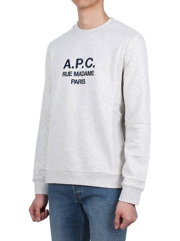 Rufus Embroidery Logo Sweatshirt Grey - A.P.C. - BALAAN 4