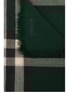 Check Print Wool Scarf Green - BURBERRY - BALAAN 6