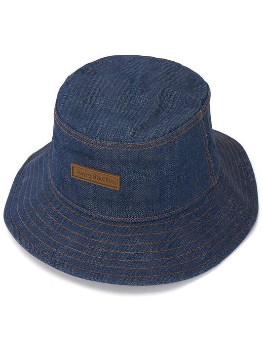 Logo Patch Denim Bucket Hat Indigo Blue - ACNE STUDIOS - BALAAN 2