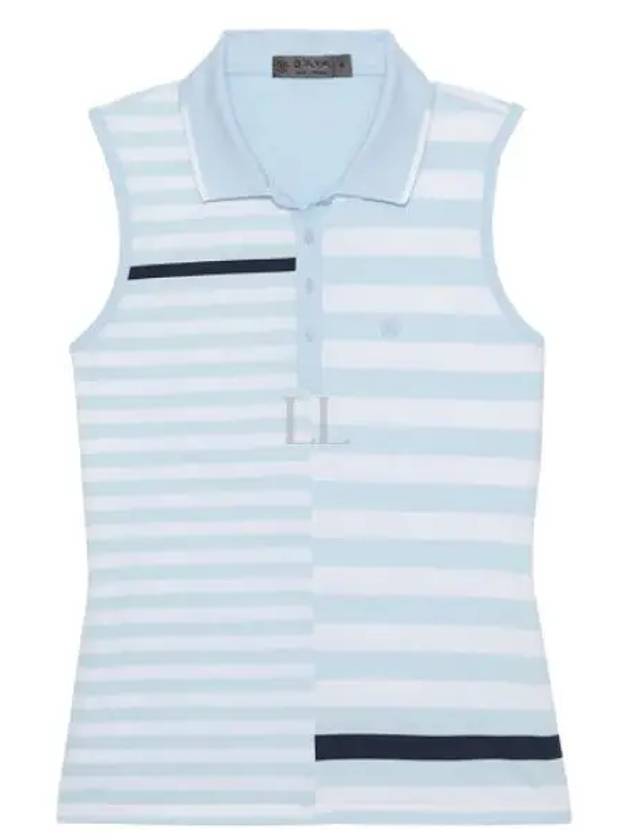 Women'S Bold Stripe Tech Jersey Polo Sleeveless Sky - G/FORE - BALAAN 2