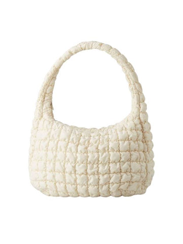 Quilted Oversized Shoulder Bag Beige - COS - BALAAN 1