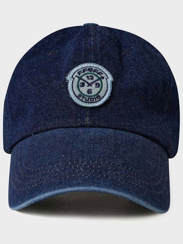 Vintage washed denim wappen ball cap deep blue - FFEFF STUDIO - BALAAN 5