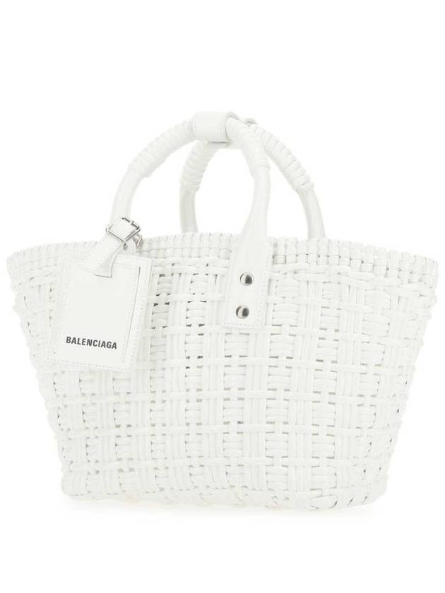 Bistro XS Basket Tote Bag White - BALENCIAGA - BALAAN 3