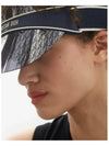 Logo Club V1U Oblique Visor Hat Blue - DIOR - BALAAN 8