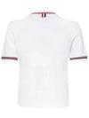 RWB Stripe Cotton Short Sleeve T-Shirt White - THOM BROWNE - BALAAN 4