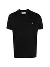 ORB Logo Cotton Short Sleeve T-Shirt Black - VIVIENNE WESTWOOD - BALAAN 2