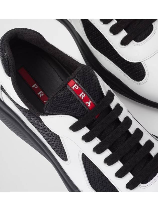 America's Cup Low Top Sneakers White Black - PRADA - BALAAN 4