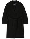 Arona Belt Virgin Wool Single Coat Black - MAX MARA - BALAAN 4