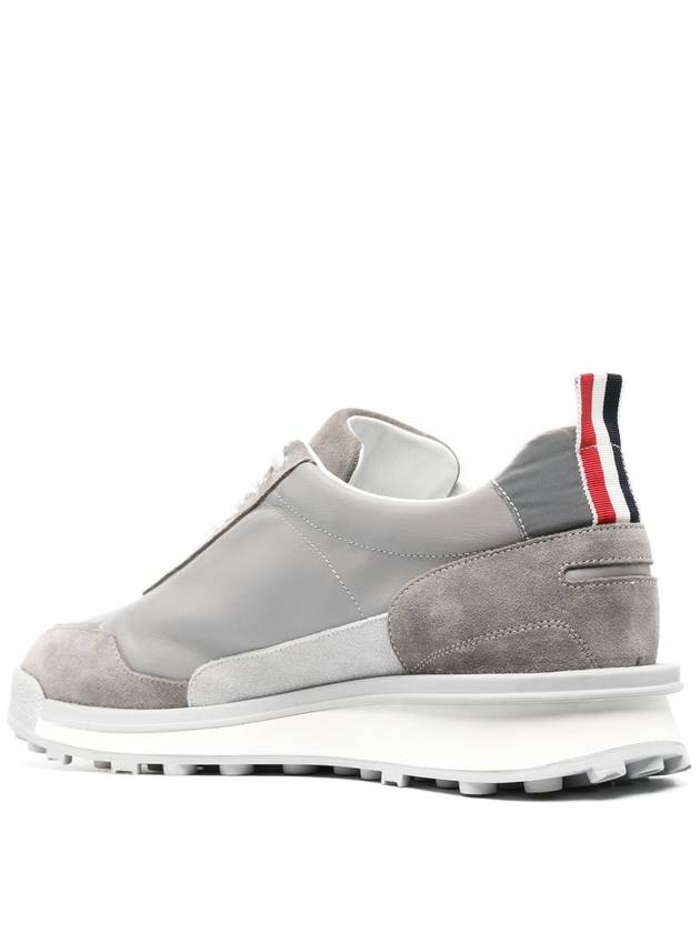 Vitello Alumni Trainer Caprede Low Top Sneakers Grey - THOM BROWNE - BALAAN 5