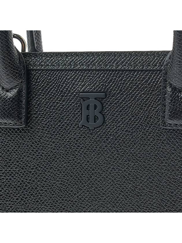 TB Monogram Motif Vertical Denny Mini Tote Bag Black - BURBERRY - BALAAN 7