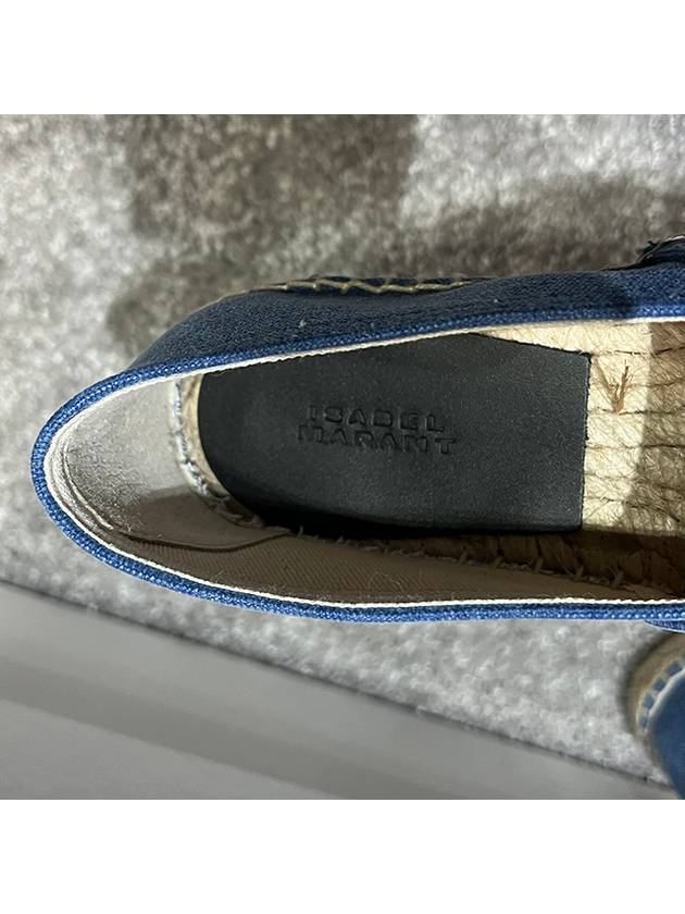 Canae Embroidered Logo Canvas Espadrille Blue - ISABEL MARANT - BALAAN 8