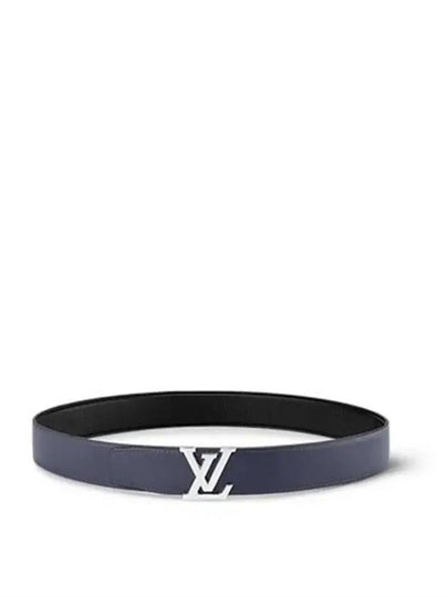 LV Heritage 35MM Reversible Leather Belt Black Midnight Blue - LOUIS VUITTON - BALAAN 2