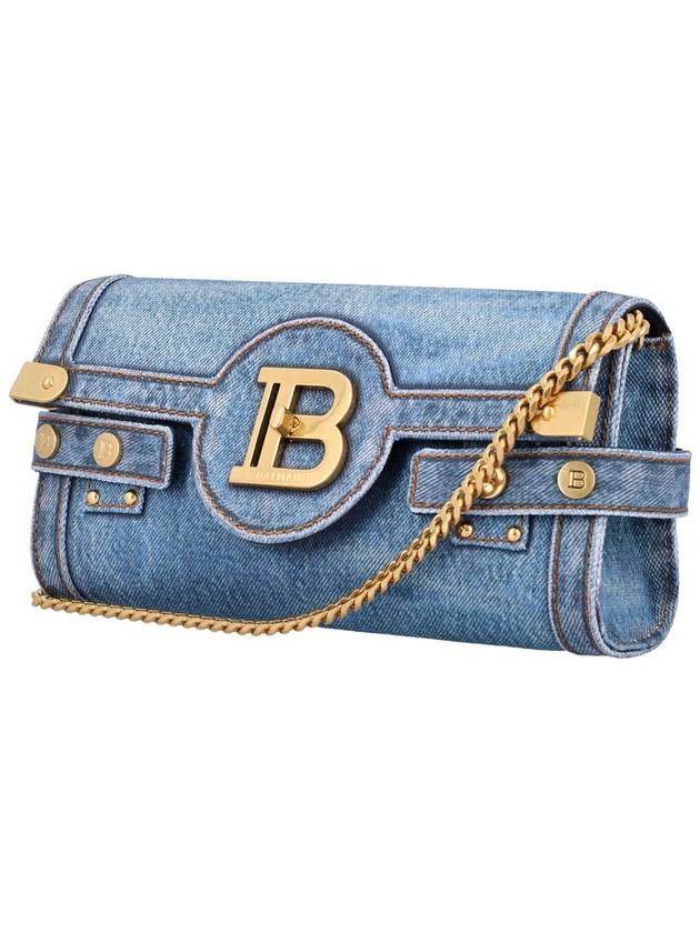 B BUZZ POUCH 23 DENIM - BALMAIN - BALAAN 3