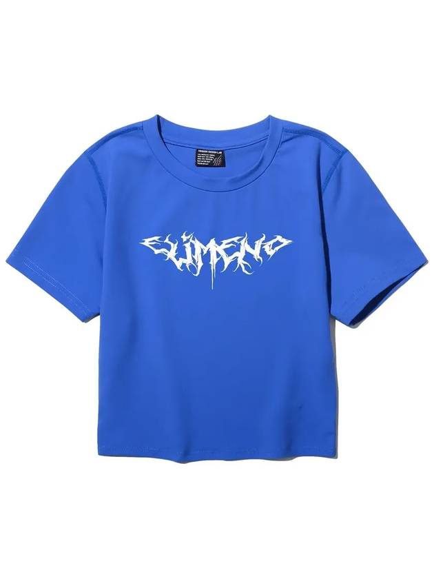 EL Strange Crop Short Sleeve T-Shirt Blue - ELIMENO - BALAAN 1