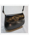 Cleo Brushed Flap Shoulder Bag Black - PRADA - BALAAN 3