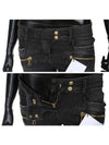 Low Rise Biker Skinny Jeans Black - BALMAIN - BALAAN 5