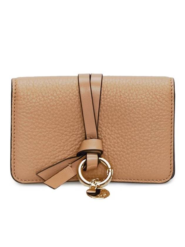 Alphabet Leather Flap Card Wallet Light Tan - CHLOE - BALAAN 1