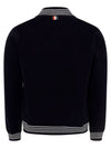 Loop Milano V Neck Wool Knit Top Navy - THOM BROWNE - BALAAN 3