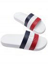 Basile Striped Rubber Slippers White - MONCLER - BALAAN 6