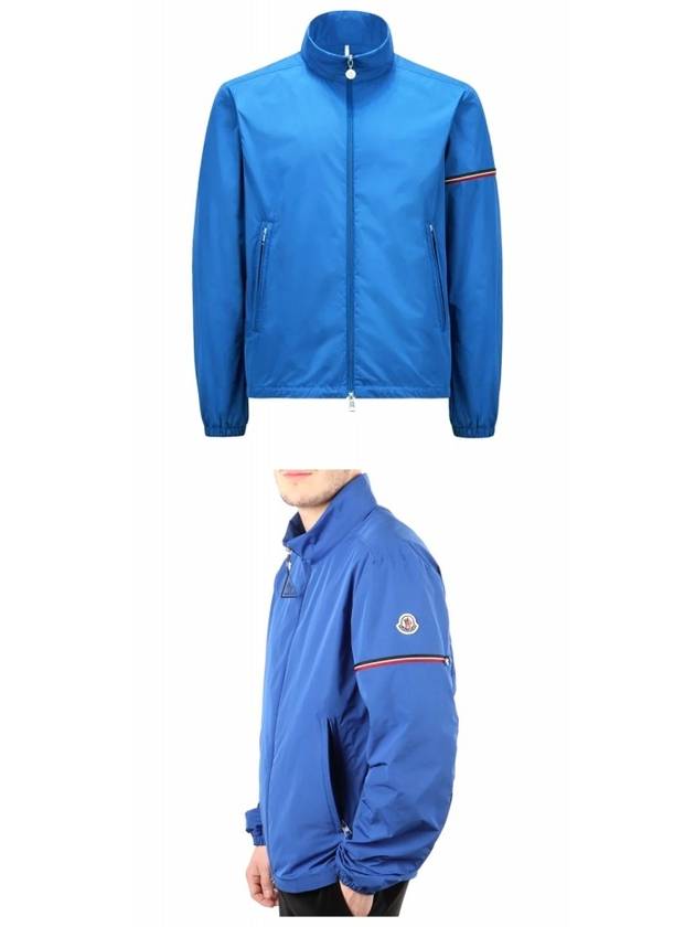 Ruinette Logo Patch Nylon Zip Up Jacket Blue - MONCLER - BALAAN 5