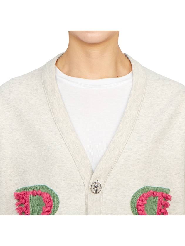 Women's Cashmere B Logo Cardigan White - BARRIE - BALAAN 8