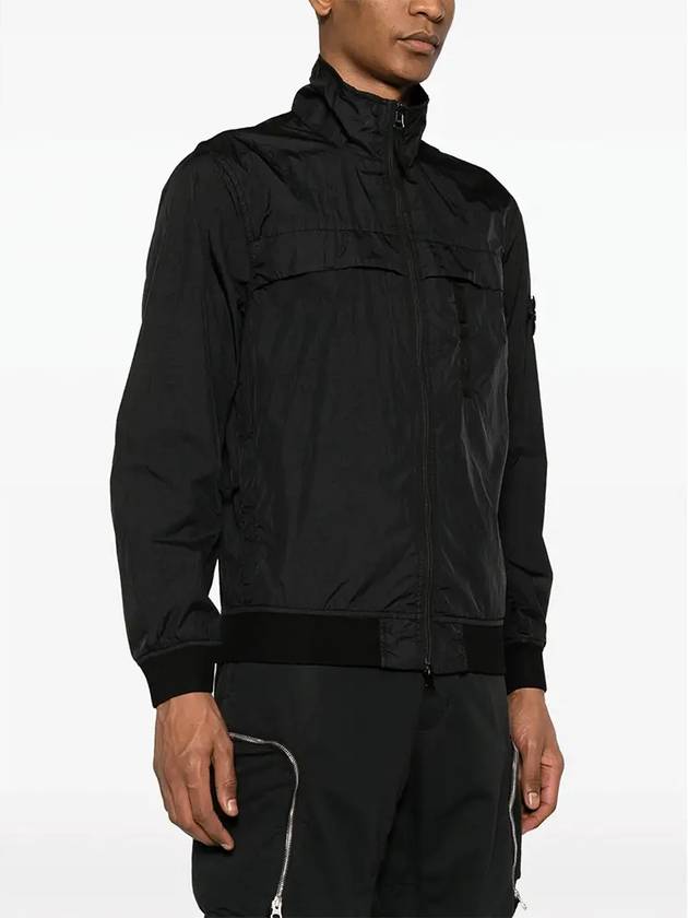 Garment Dyed Crinkle Reps R Nylon Jacket Black - STONE ISLAND - BALAAN 3