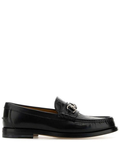 Men's GG Horsebit Leather Loafers Black - GUCCI - BALAAN 2