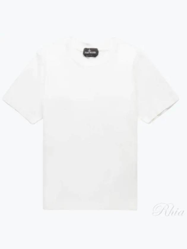 Shadow Back Graphic Print Short Sleeve T-Shirt  Natural White - STONE ISLAND - BALAAN 2