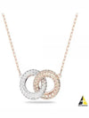 Dextera Interlocking Circle Pendant Necklace Rose Gold - SWAROVSKI - BALAAN 2