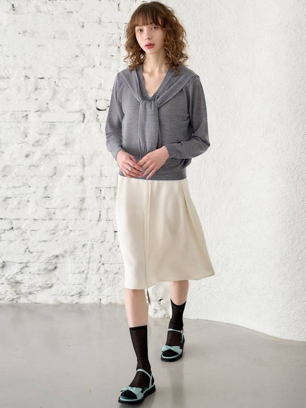 Scarf Knit Top Grey - MITTE - BALAAN 4