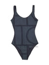 Monogram One-Piece Swimsuit Black - TOTEME - BALAAN 2