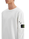 Brushed Organic Cotton Fleece Sweatshirt White - STONE ISLAND - BALAAN 5