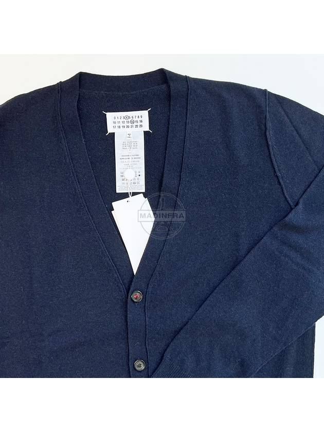 Cashmere Back Stitch Cardigan Navy - MAISON MARGIELA - BALAAN 9